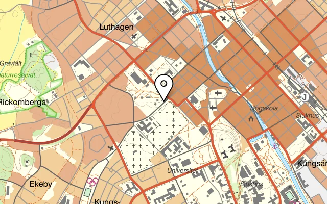 Karta som visar Johannes Grill på S:t Johannesgatan 29, 752 33 Uppsala, Sweden