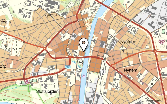 Karta som visar Alla Hjärtans Hus på Kyrkogatan 3, 302 43 Halmstad