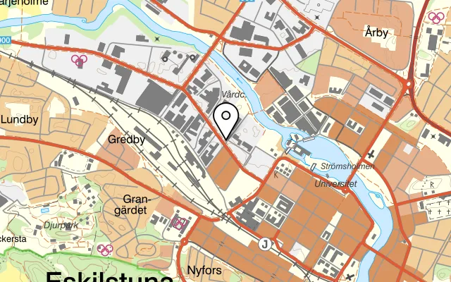 Karta som visar Buon Gusto på Kungsgatan 64, 632 21 Eskilstuna