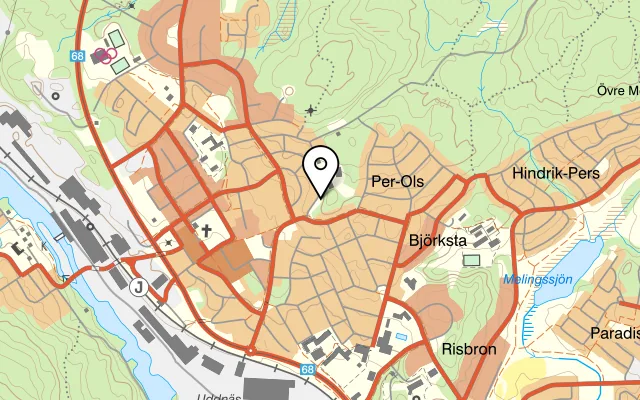 Karta som visar Milano Pizzeria på Stationsvägen 38, 737 40 Fagersta