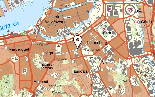 Karta som visar Restaurang Cicero på Vasagatan 32, 411 24 Göteborg