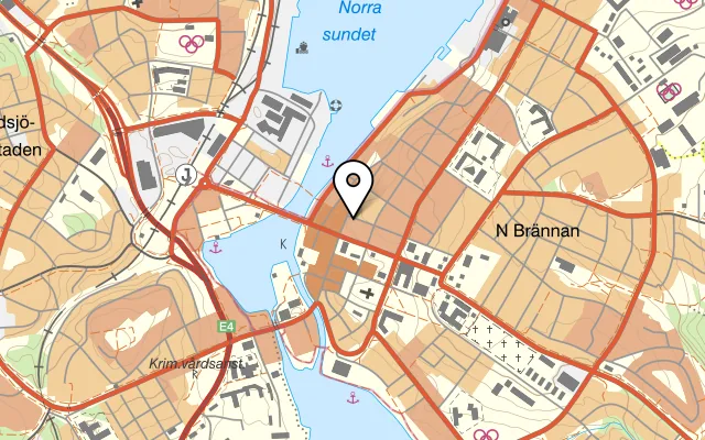 Karta som visar New China Restaurant på Storgatan 34, 871 30 Härnösand