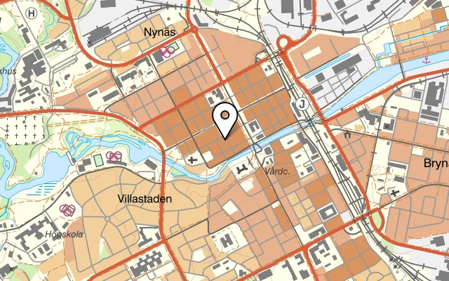Karta som visar Sushi Baren Gävle på Norra Slottsgatan 5, 803 20 Gävle