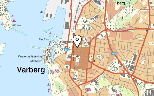 Karta som visar Cyrano Varberg på Kungsgatan 14, 432 41 Varberg