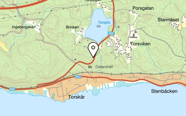 Karta som visar Oscarshälls Restaurang & Catering AB på Nyköpingsvägen 439, 618 33 Kolmården