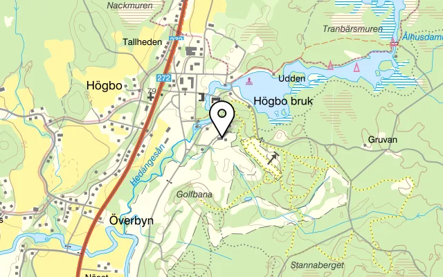 Karta som visar Högbo Golfkrog på Daniel Tilas väg 4, 811 92 Sandviken