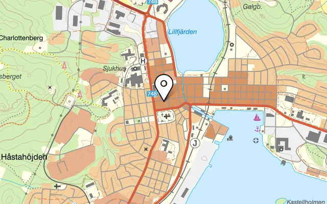 Karta som visar Pizzahuset på Storgatan 20, 824 30 Hudiksvall