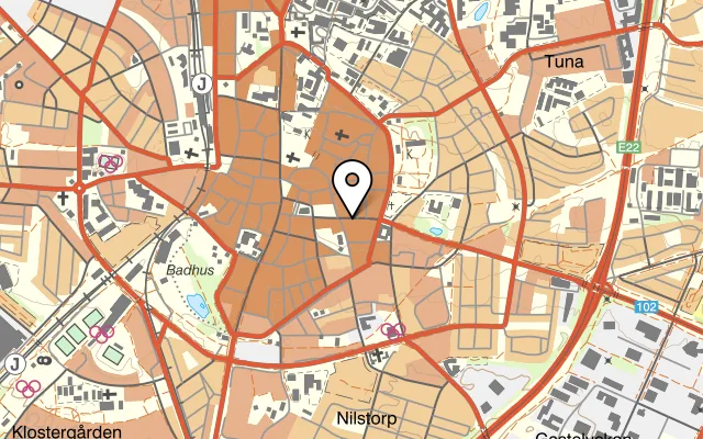 Karta som visar BURGER THIRTEEN (B13) på Ö:a Mårtensgatan 6, 223 61 Lund
