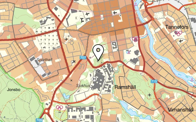 Karta som visar Café Belvederen på Lasarettsgatan 9, 582 25 Linköping