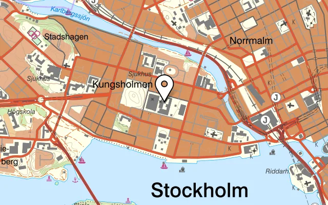 Karta som visar Heat Kronoberg (stängd för allmänheten) på Polhemsgatan 30, 112 30 Stockholm