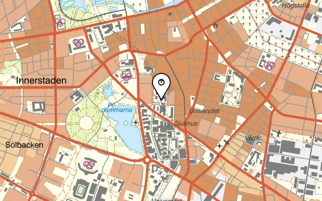 Karta som visar Coffee Square Triangelns Station på Bo Widerbergs Plats 6, 214 21 Malmö