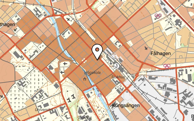 Karta som visar Amazing Thai Bredgränd på Bredgränd 14, 753 20 Uppsala