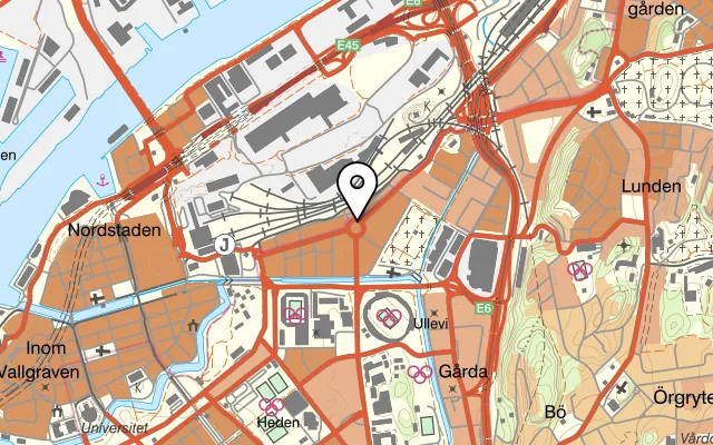 Karta som visar Odins Parkgrill på Odinsplatsen 11, 411 02 Göteborg