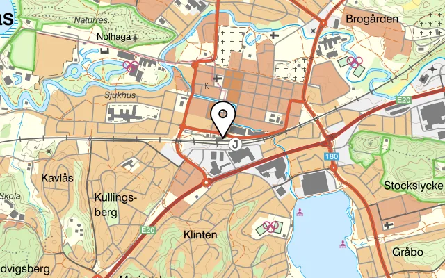 Karta som visar Pizzeria Venecia på Stationsgatan 7, 441 30 Alingsås