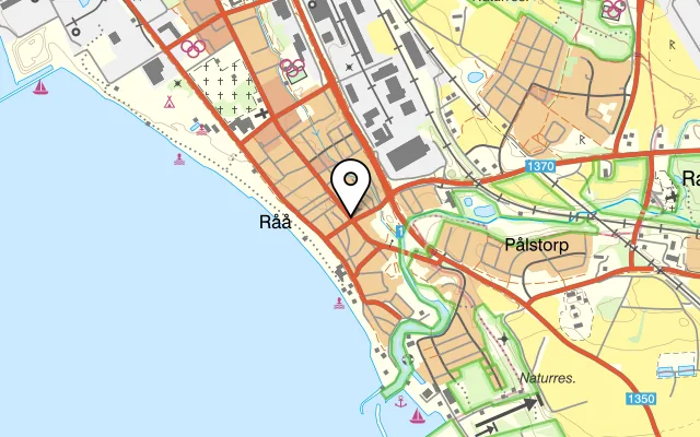 Karta som visar Din Krog På Råå på Rååvägen 31, 252 70 Råå