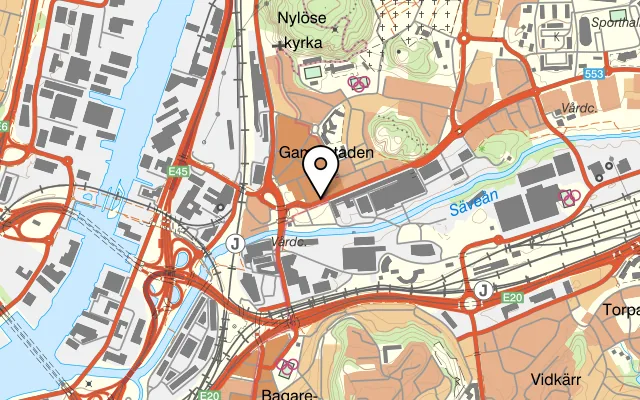 Karta som visar Bari Pizzeria Göteborg på Artillerigatan 12, 415 03 Göteborg