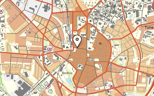 Karta som visar John Bull Pub & Restaurant på Bantorget 2, 222 29 Lund