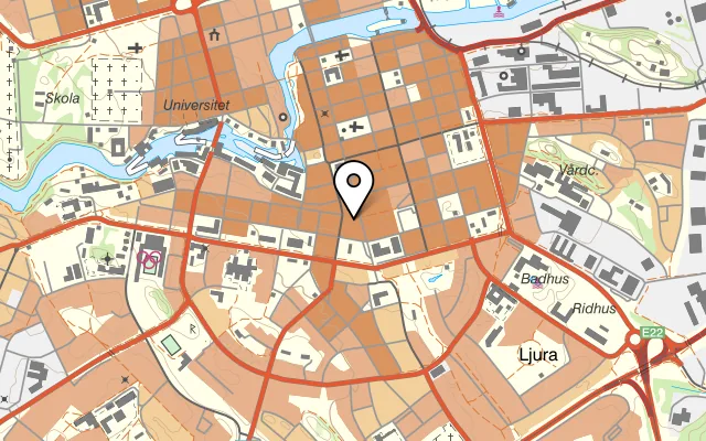 Karta som visar Sushi Nara på Sankt Persgatan 96, 602 33 Norrköping