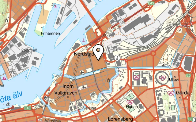 Karta som visar Wei Wei Asian Eatery på Postgatan 26, 411 06 Göteborg