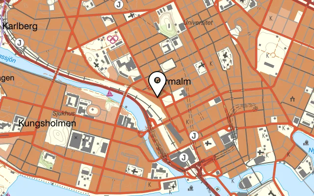 Karta som visar John Scott’s Lilla Bantorget på Torsgatan 1, 111 23 Stockholm