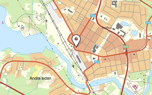 Karta som visar Steakhouse Gällivare på Lasarettsgatan 1, 982 36 Gällivare