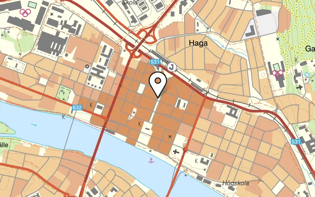 Karta som visar Bastard Burgers på Rådhusesplanaden 9A, 903 28 Umeå