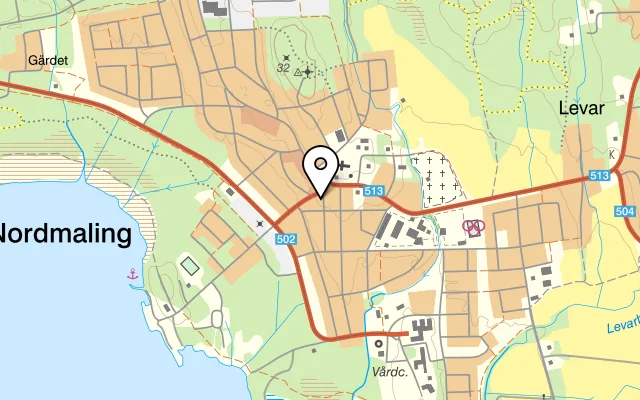 Karta som visar Tre kronor Nordmaling på Kyrkogatan 2, 914 33 Nordmaling