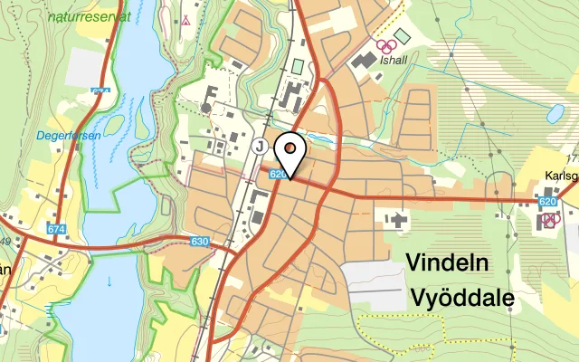Karta som visar Pizzeria Tre Kronor på Järnvägsallén 6 A, 922 32 Vindeln