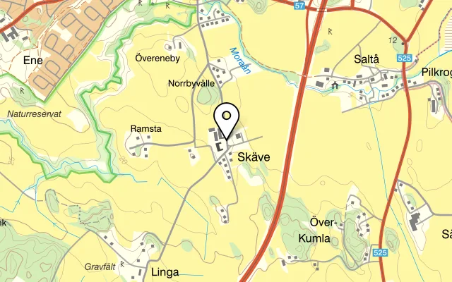 Karta som visar Skäve Kafé på SKÄVE 9, 153 95 Järna