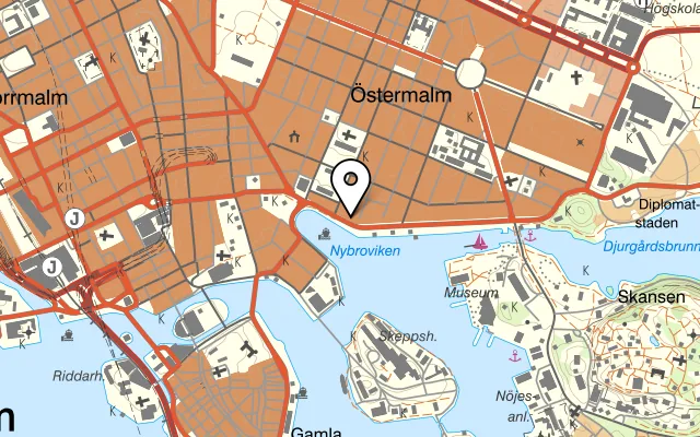 Karta som visar Hotel Diplomat Restaurant på Strandvägen 7, C, 114 56 Stockholm