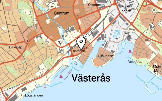 Karta som visar Olivia pizzeria Västerås på Sigurdsgatan 4, 721 30 Västerås