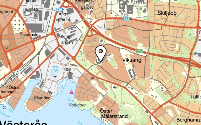 Karta som visar Taormina på Regementsgatan 2, 723 45 Västerås