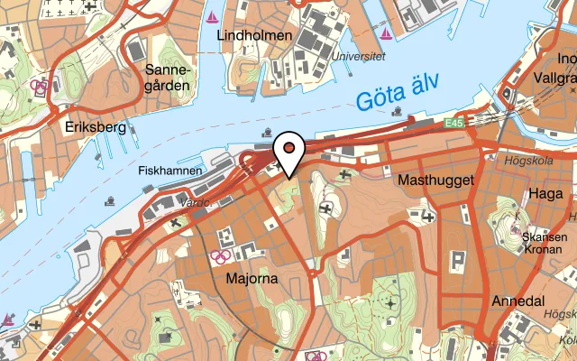 Karta som visar Kulturhuset Oceanen på Stigbergstorget 8, 414 63 Göteborg, Sweden