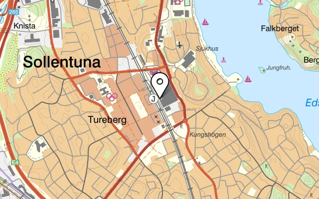 Karta som visar Sollentuna Garden Bistro på Sköldvägen 8, 191 47 Sollentuna