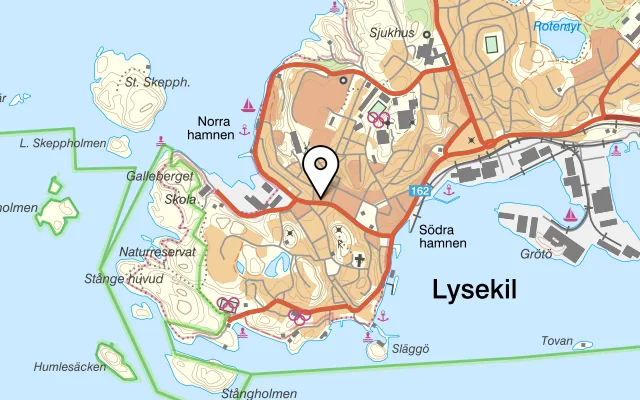 Karta som visar Pizzeria Viking Lysekil på Drottninggatan 41, 453 31 Lysekil