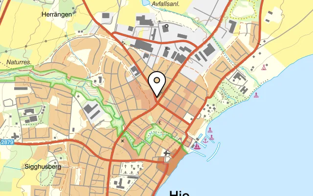 Karta som visar Roma - Pizzeria, Pub & Restaurang på Skövdevägen 4, 544 32 Hjo