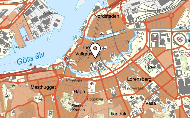 Karta som visar Jinx Food Truck på Magasinsgatan 17, 411 18 Göteborg