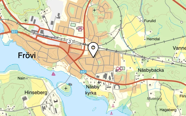 Karta som visar Pizzeria Svea på Lövstagatan 14, 718 31 Frövi