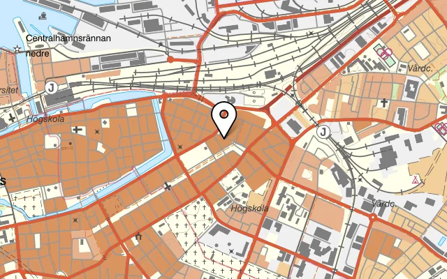 Karta som visar Samurai Sushi på Östra Förstadsgatan 31, 245 38 Malmö
