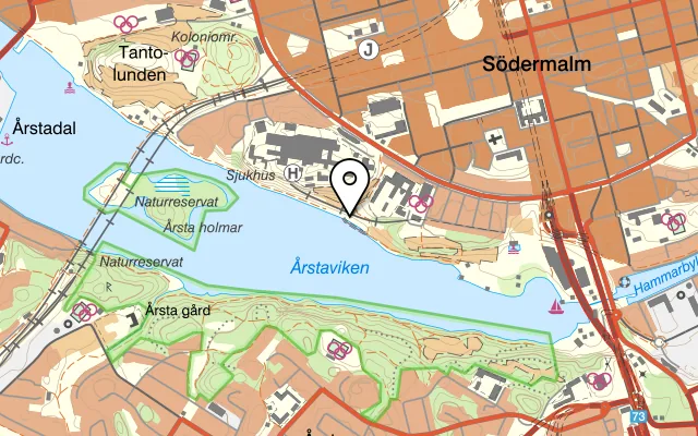Karta som visar RACKARBACKEN TERRASS på Vickergatan 31, 118 61 Stockholm