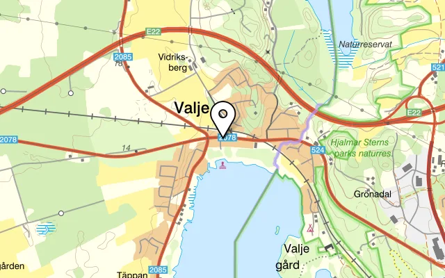 Karta som visar Valje Strandkrog på Sölvesborgsvägen 4, 294 77 Sölvesborg