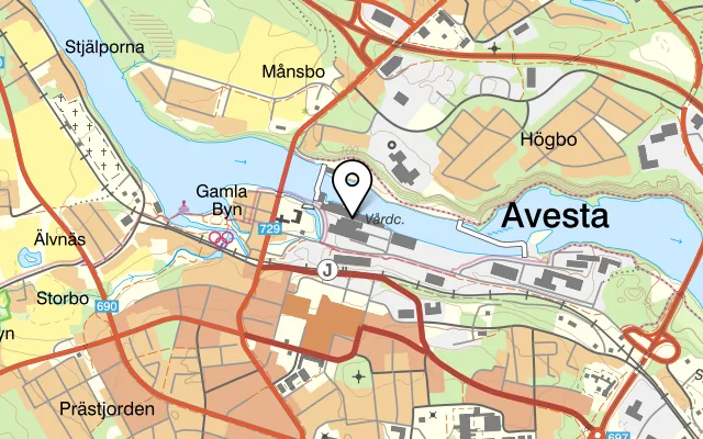 Karta som visar Restaurang Koppardalen på POLERVÄGEN 12, 774 41 Avesta