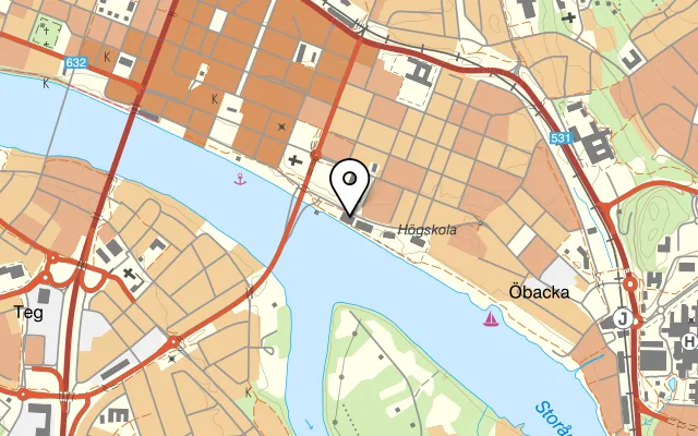 Karta som visar RUS på Östra Strandgatan 24, 903 33 Umeå