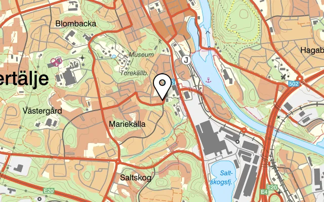 Karta som visar Cizgara Kolgrill – Södertälje på Mariekällgatan 14, 151 44 Södertälje