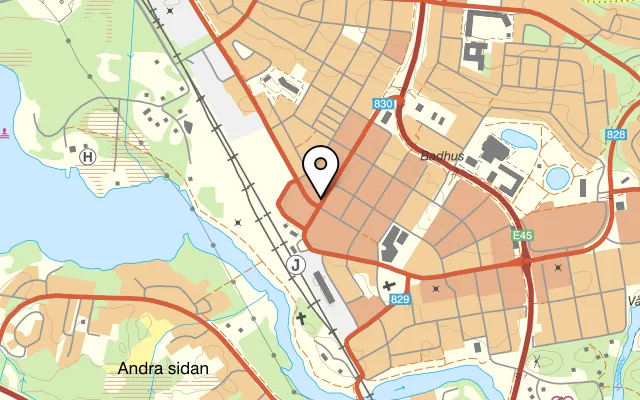 Karta som visar Pizzeria La Guna Gällivare på Malmbergsvägen 1, 982 36 Gällivare