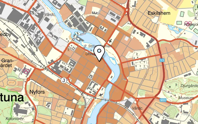 Karta som visar Restaurang Grappa Matsal & Bar på Nybrogatan 3, 632 20 Eskilstuna