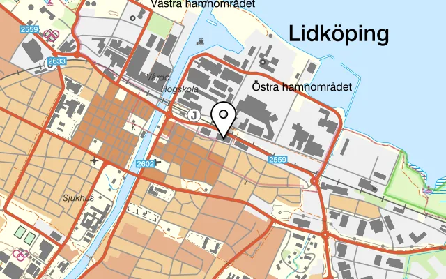 Karta som visar Galejan Bar & Sport på Kinnegatan 15, 531 54 Lidköping