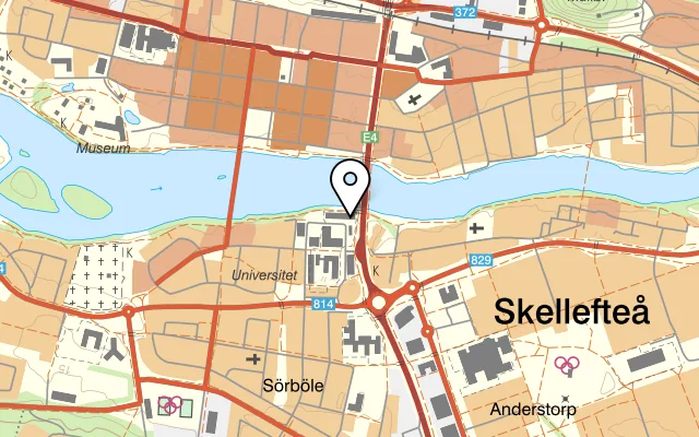 Karta som visar Restaurang Älvy på Laboratorgränd 11, 931 77 Skellefteå