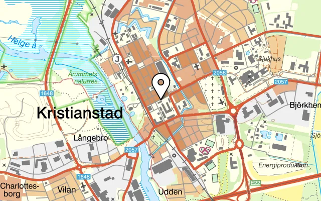Karta som visar Thaikong's Restaurang på Södra Kaserngatan 6, 291 31 Kristianstad