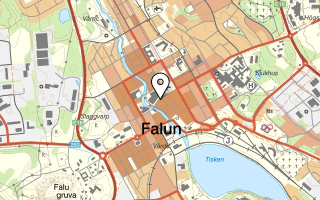 Karta som visar Maestro pizzeria Falun på Falugatan 1, 791 71 Falun